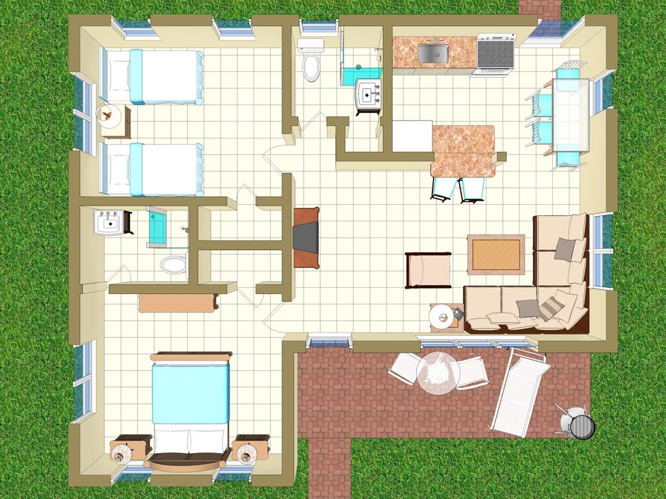 Floor Plan for Villa KK