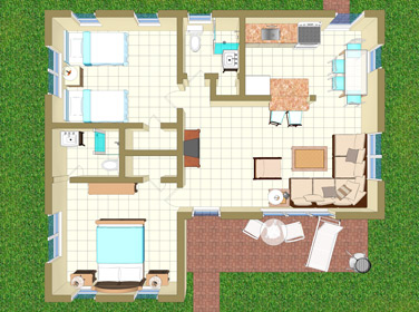 Floor Plan for Villa D  